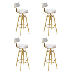 Stylish 4x Bar Stools Swivel Kitchen Bar Chair White  Multipurpose