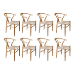 Minimalist 6x Dining Chairs Wooden Hans  Adjustable Height Classic