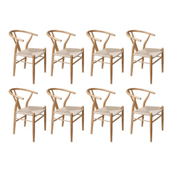 Minimalist 6x Dining Chairs Wooden Hans  Adjustable Height Classic