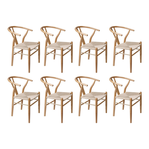  Minimalist 6x Dining Chairs Wooden Hans  Adjustable Height Classic