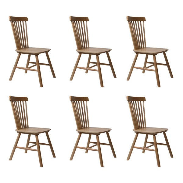  Ergonomic 6x Dining Chairs Kitchen Windor Oak  High Back Support