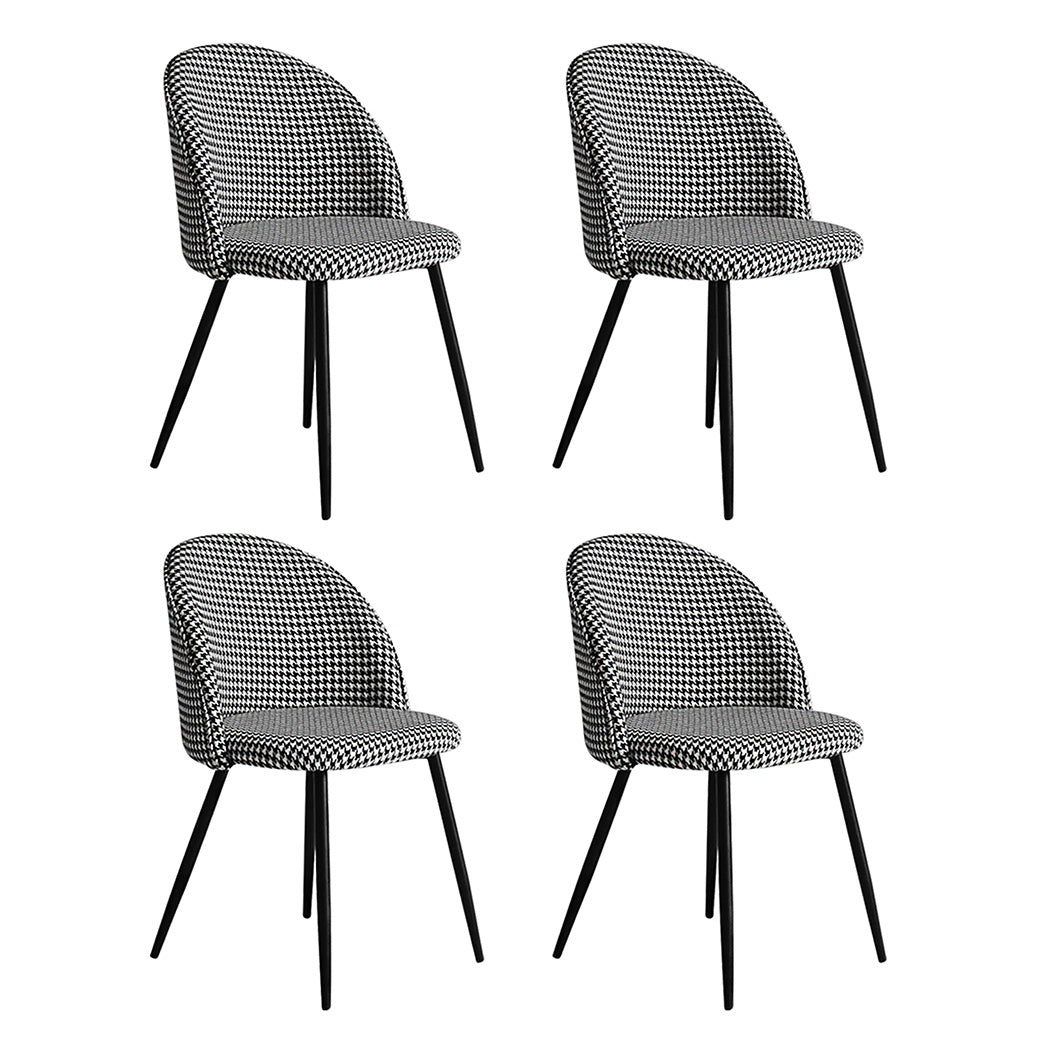 Compact 4x Dining Chairs Kitchen Cafe  Scandi Inspired Design