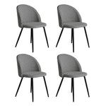 Compact 4x Dining Chairs Kitchen Cafe  Scandi Inspired Design