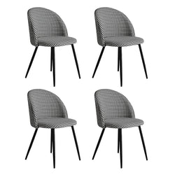 Compact 4x Dining Chairs Kitchen Cafe  Scandi Inspired Design
