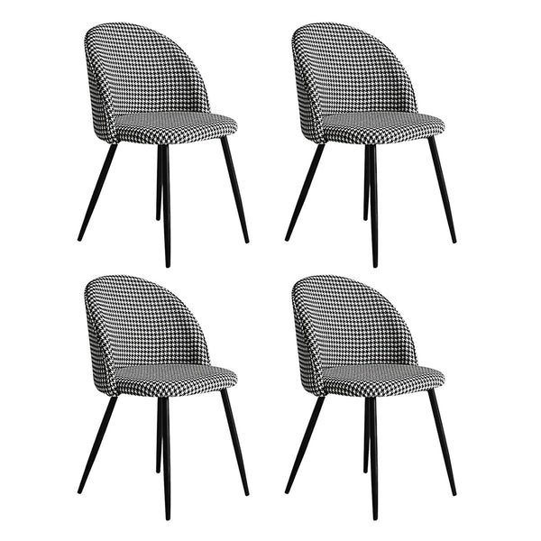  Compact 4x Dining Chairs Kitchen Cafe  Scandi Inspired Design