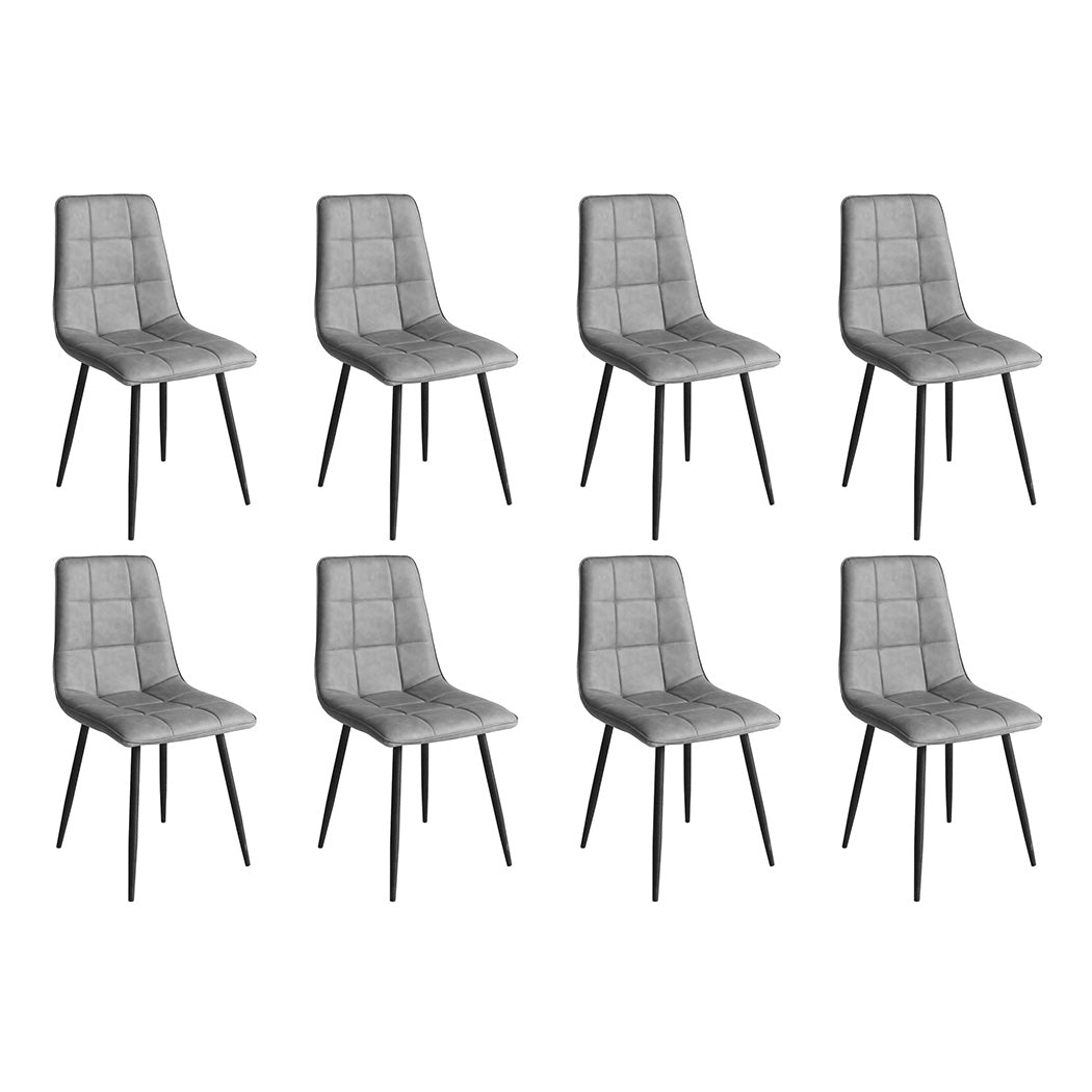 Ergonomic 8x Dining Chairs Kitchen Chair  High Back Support