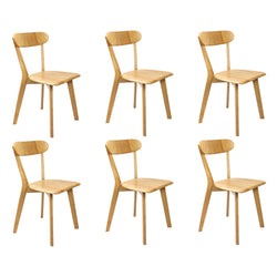 Functional 6x Dining Chairs Wooden Kitchen Chair  Scandi Inspired