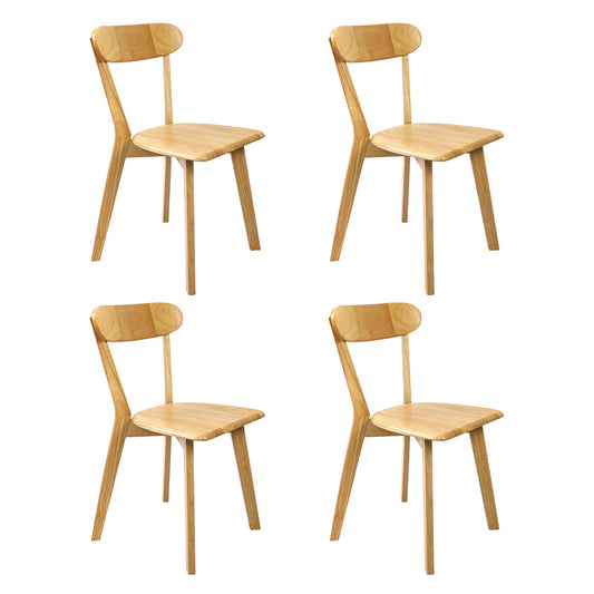 Minimalist 4x Dining Chairs Wooden Kitchen Chair  Scandi Inspired