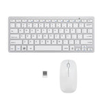 Bluetooth Keyboard and Mouse Wireless Combo White 78 Keys