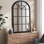 Window Mirror Arched Wall Mirrors Black