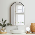 Wall Mirrors 86x50cm Arched Black