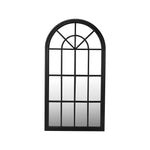 Window Mirror Arched Wall Mirror 130x70cm Black