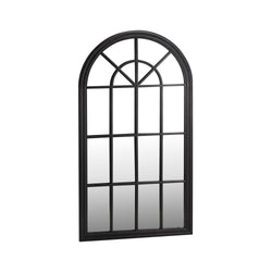 Window Mirror Arched Wall Mirror 76x51cm Black