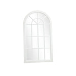 Window Mirror Arched Wall Mirrors 76x51cm Wooden White