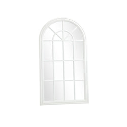 Window Mirror Arched Wall Mirrors 76x51cm Wooden White