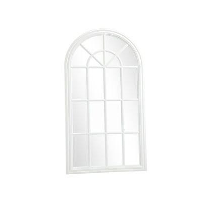Window Mirror Arched Wall Mirrors 76x51cm Wooden White