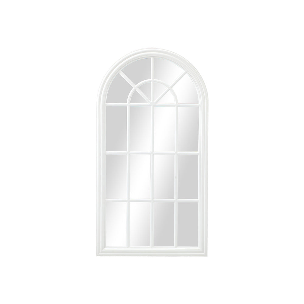 Window Mirror Arched Wall Mirrors 76x51cm Wooden White