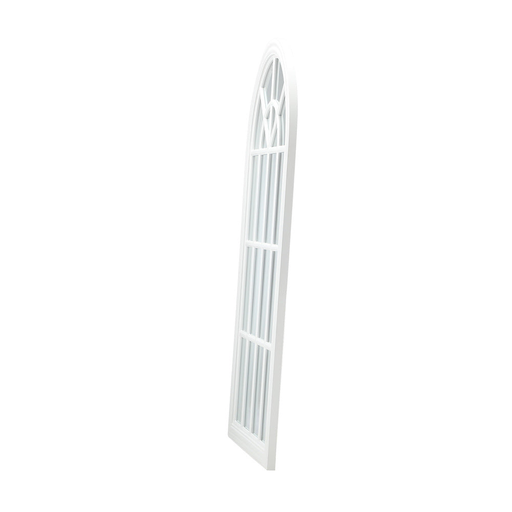Window Mirror Arched Wall Mirrors 76x51cm Wooden White
