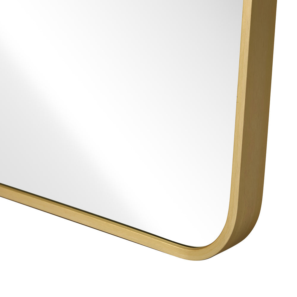 Arched Vanity Mirror Gold Frame 85x80cm