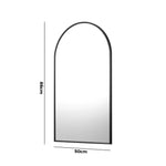Wall Mirror 86x50cm Arched Black
