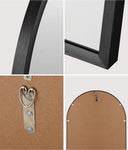 Wall Mirror 86x50cm Arched Black