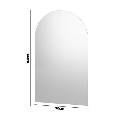Arched Wall Mirrors 86x50cm Frameless