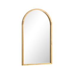 Wall Mirror Wooden Frame Arched 86 x 50cm