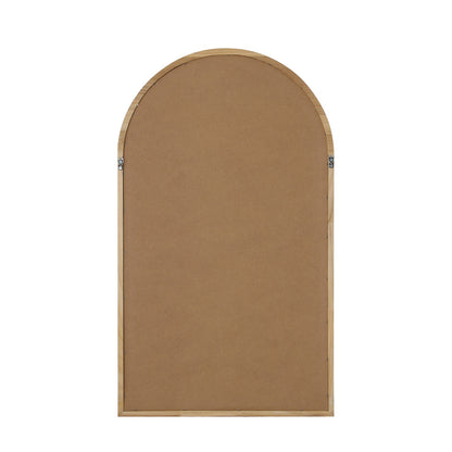 Wall Mirror Wooden Frame Arched 86 x 50cm