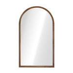 Arched Wall Mirror Brown Wood 86x50cm | HomeAndLiving