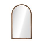 Arched Wall Mirror Brown Wood 86x50cm | HomeAndLiving