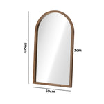Arched Wall Mirrors Brown Wood Set of 2 | HomeAndLiving