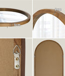 Arched Wall Mirrors Brown Wood Set of 2 | HomeAndLiving