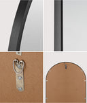 Wall Mirror Oval Black & Gold 84x50cm