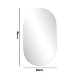 Wall Mirror Oval Frameless 84x50cm