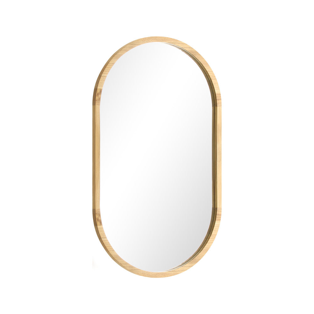 Wall Mirror Oval Wooden 84x50cm
