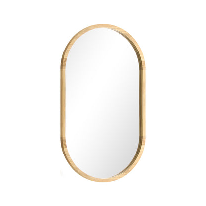 Wall Mirror Oval Wooden 84x50cm