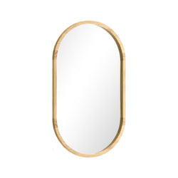 Wall Mirror Oval Wooden 84x50cm
