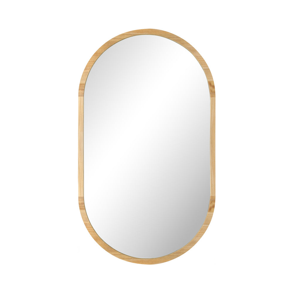 Wall Mirror Oval Wooden 84x50cm
