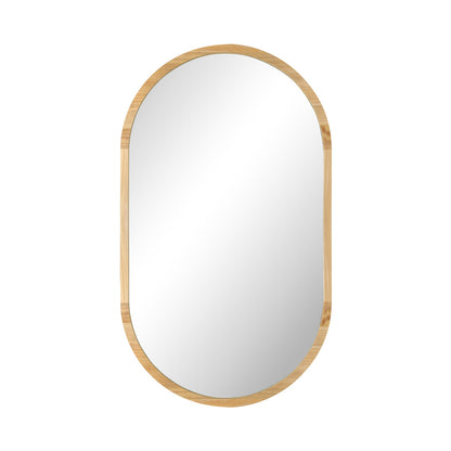 Wall Mirror Oval Wooden 84x50cm