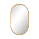 Wall Mirror Oval Wooden 84x50cm