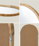 Wall Mirror Oval Wooden 84x50cm