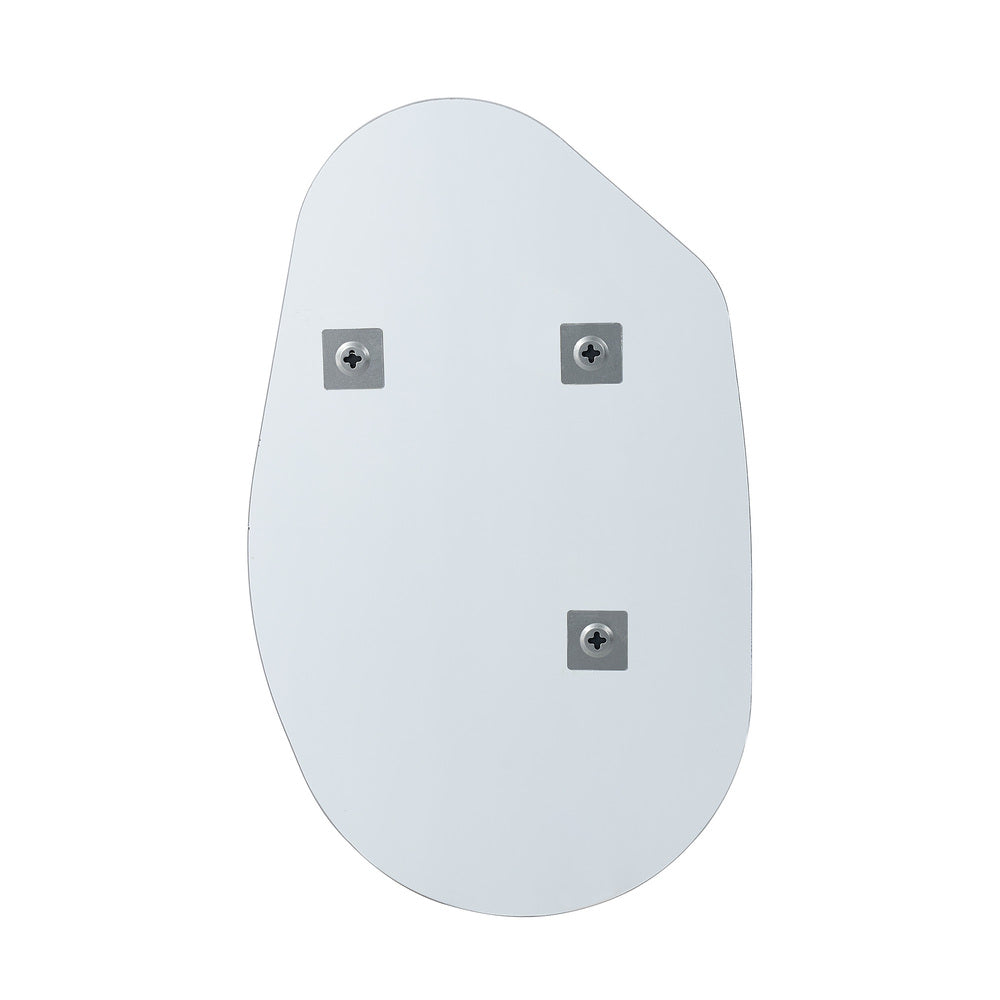 Frameless White Wall Mirror 85x52cm