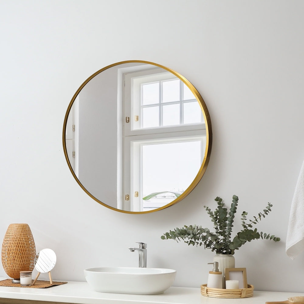 Wall Mirror Round 50cm Gold