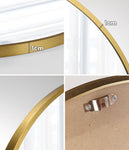 Wall Mirror Round 50cm Gold