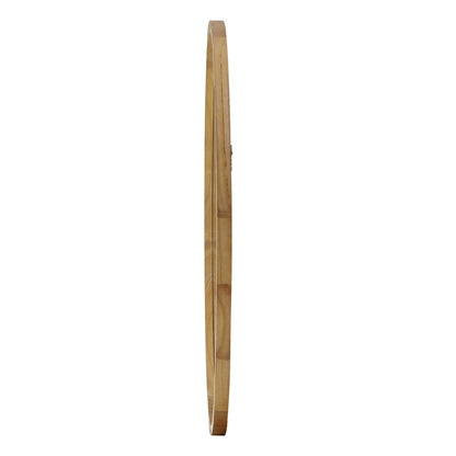 Wall Mirror with Wood Frame 90cm Round