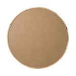 Round Wall Mounted Mirror with Wood Frame