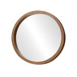 Round Wall Mirror 50cm Walnut Vanity Decor | HomeAndLiving