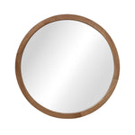 Round Wall Mirror 50cm Walnut Vanity Decor | HomeAndLiving