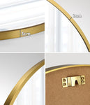 60cm Wall Mirror Round Gold