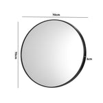 Wall Mirror Round 70cm Black